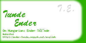 tunde ender business card